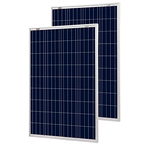 Richsolar 2pcs 100 Watt Polycrystalline 100W 12V Solar Panel High Efficiency Poly Module RV Marine Boat Off Grid (2pcs)