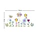 Wall Decal Beautiful Flowers Lovely Owls Butterflies Home Sticker House Decoration Wall Paper Removable Living Dinning Room Bedroom Art Picture Murals DIY Girls Boys Kids Nursery Baby
