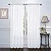 2 Pack: Ultra Luxurious High Thread Rod Pocket Sheer Voile Window Curtains by Victoria Classics - Assorted Colors (White)
