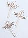Aegenacess Set of 3 Wedding Hair Pins Rhinestones Crystal Leaf Bridal Hair Pin Clips Combs for Brides and Bridesmaids Women Girls (Rose Gold Clear)