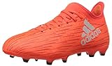 adidas Performance Kids' X 16.3 Firm Ground Soccer Cleats, Solar Red/Metallic Silver/Red, 5 M US Big Kid