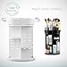 Jerrybox Makeup Organizer Adjustable Professional Makeup Organizer, Compact Size with Large Capacity, Fits Different Types of Cosmetics and Accessories Square (White)