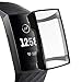 YiJYi Compatible with Fitbit Charge 4/ Charge 3 Screen Protector, Soft Slim Full-Around Protective Case Cover Shield Bumper for Fitbit Charge 4 and Charge 3 /SE(Black)
