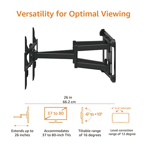 Amazon Basics HeavyDuty Extension Dual Arm, Full Motion Articulating