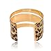 SUMAJU Sexy Print Leopard Hollowed Glitter Sparkle Open Cuff Adjustable Bangle Bracelet
