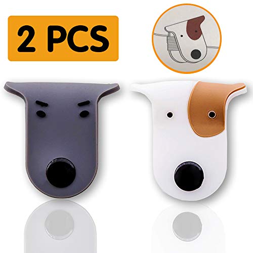 Earbuds Earphone Holder Cord Winder Clip Keeper Headphone Cord Wrap Management Headset Wire Organizer 2 PCS Cute Doggie Tangle Free Storage Case