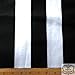 Stripe Extra-Large Black White Poly Cotton 58 Inch Fabric by The Yard (F.E.)