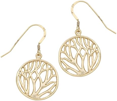 Tree of Life Branches Earrings (24k Gold-Plated, Small) by Mercedes Shaffer