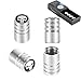 Dsycar Skull Head Style Logo Bike Motorcycle Car Tires Wheel Valve Stem Dust Caps for Car Styling Decoration - 4Pcs/Box - Silver -