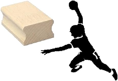 Stamp Wood Stamp Motif Stamp "Handball Player" Scrapbooking - Embossing Sport Handball Ball Sport