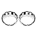Triple Chrome Silver Front Headlight Trim Cover Bezels Compatible with 2007-2018 Wrangler Rubicon Sahara Sport JK JKU 2&4 door - Pair