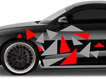 Decalstore Dreiecke Muster Aufkleber Auto Sticker Folierung Tuning 16 Farben Camouflage Karosserie Amazon De Auto