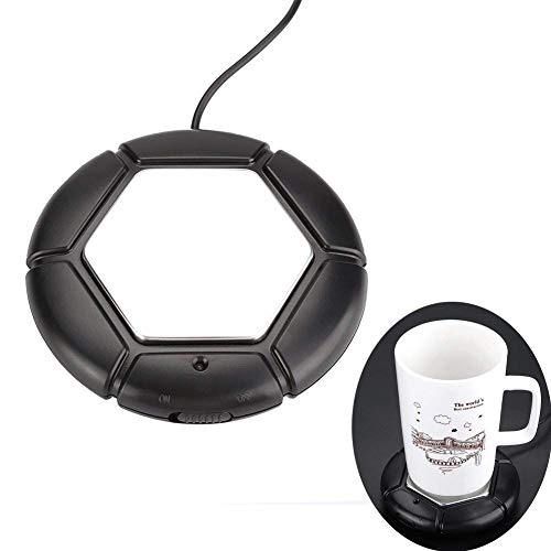 Coffee Mug Warmer - BESTGIFT Tug Cup USB Powered Heat Tea Cup Beverage Heater Tray Pad (Black)