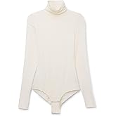 Intimissimi Woman's Sheer High Collar Bodysuit in Modal Ultralight with Cashmere
