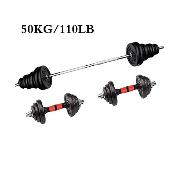 DD-home Adjustable Dumbbell Barbell Lifting Set 50Kg/110Lb Exercise & Fitness Dumbbells Free Weight Set with Connecting… - Image 4