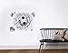 DNVEN 23 inches x 18 inches Soccer Break Out of The Wall PVC Removeable Wall Art Sticker Decal DIY Room Kid Mural Decor Letter Soccer Football