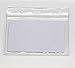 id Badge Holder,Badge Holder Id Card Holders Waterproof Type Clear Plastic Horizontal Name Tag Badge Id Card + Purple Lanyard (50)