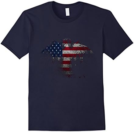 Mens American Eagle Flag Shirt Large Navy