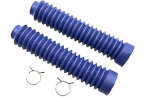 BHYShop Motorcycles Dirt Bike Off Road Front Shock 30mm Fork Rubber Boot Dust Jacket Cover (Blue)
