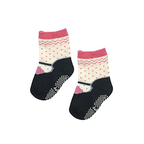 Wrapables Precious Mary Jane Non-Skid Socks, Set of 2