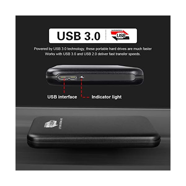 Externe Festplatte 2tb,USB 3.0 Tragbare Festplatte extern für PC, Mac, Desktop, Laptop, MacBook, Chromebook (2tb… – Bild 4