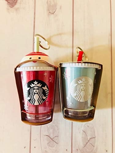 Amazon Co Jp 海外スターバックス タンブラー チャーム キーホルダー グッズ フラペチーノ 韓国 17年 クリスマス ホリデー サンタ スタバ ホビー 通販