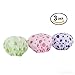 Tiehnom Shower Bath Caps Fashion Design Extra Strong Quality, 100% Water-Proof, Reusable, Elastic Band, One Size Fits All, Pink/Purple/Green, Set of 3