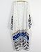 Bsubseach Womens White Blue Print Long Chiffon Beach Blouses Cardigan Kimono Bikini Cover Up Swimwear Kaftan