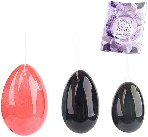 Yoni Eggs for Women, Yoni Egg Set for Strengthening Pelvic Floor Muscles, Kegels Exercise Products, Natural Tumbled Palm Stones, Healing Crystals Gemstones Kegel Balls for Tightening Postpartum Care