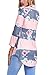 Dokotoo Womens Sexy Ladies Amazon Long Sleeve V Neck Flower Floral Print Tunic Blouses Top Pink Large
