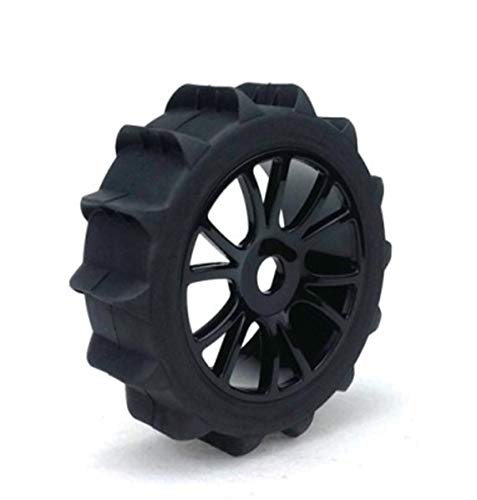 ShineBear 4pcs RC 1/8 Scale RC Off Road Buggy Snow Sand Paddle Tires Tyre and Wheels 84-805 - (Color: YellowX4PCS)