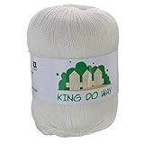 KING DO WAY Wool Yarn Soft Warm Knitting Wool Baby Yarn Cashmere Handcraft Yarn Worsted Yarn Sweater White