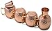 Owl Creek Handmade Moscow Mule Copper Mugs, Set of four 18 oz Hammered Cups and two 2 oz Copper Shot Glasses