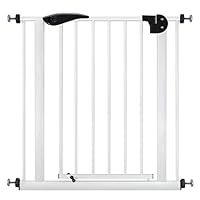 33.4" Auto Close Baby Safety Gate, Meinkind Easy Walk Thru Durability Child Gate for Doorways, Stairs and Hallways, Pressure Mount