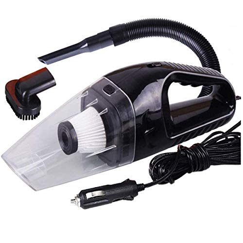12v Handheld High Power Car Vacuum Cleaner, Carpet Cleaner for Car 120W 4000pa with Cigarette Plug Cleaning Pet Hair, Soot, Bread Crumbs and etc - Black - Thumbnail 7
