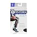 Truform Compression Socks, 20-30 mmHg, Men's Dress Socks, Thigh High Over Knee Length, Black, X-Large