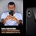 Spigen Ultra Hybrid 360 Designed for Apple iPhone Xs MAX Case (2018) Tempered Glass Screen Protector Included - Black