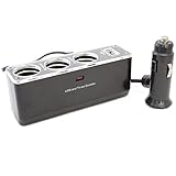 Auto Car Cigarette Lighter Socket Splitter Plug Charger 3 Way USB 12v Adapter Accessory
