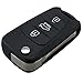 Aupoko Keyless Remote Key Shell Case, 3 Buttons Uncut Flip Folding Entry FOB Shell Replacement for KIA Rondo Sportage Soul Rio