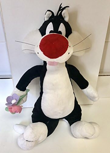 Looney Tunes Sylvester Cat 16” Plush Holding Flowers Bouquet Valentine’s Easter Spring Soft Stuffed Doll