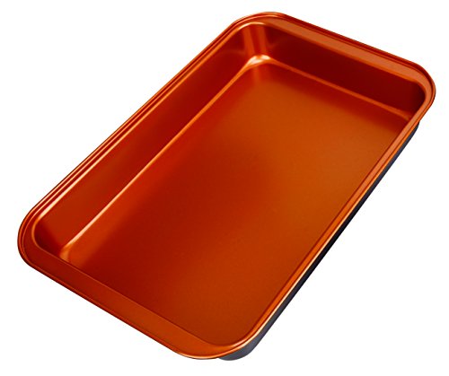 Copper Bakeware Set - Includes an Oblong Rectangular Pan, Brownie Pan, Round Cake Pan, and Meat Loaf Pan, Standard 4 Copper Bakeware Set - Includes an Oblong Rectangular Pan, Brownie Pan, Round Cake Pan, and Meat Loaf Pan, Standard - Image 5