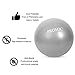 PROMIC Exercise Ball (55 cm) with Foot Pump, Professional Grade Anti Burst & Slip Resistant Stability Balance Yoga Ball for Yoga, Workout, Cardio Drumming, Classroom, Work Ball Chair (Silver)