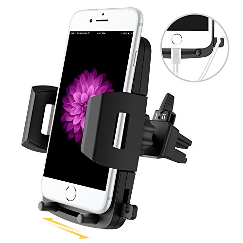 Car Phone Mount, VUP Car Air Vent Phone Holder iPhone Car Mount with Adjustable Strong Clip, One-Touch Design for iPhone X 8 Plus 7 6s SE Galaxy S9 S8 Edge S7 Note 8 & other Smartphone