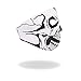 Hot Leathers FMA1012 Skull Neoprene Face Mask (Black/White)