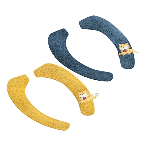 FOYTOKI 2pairs Supple Toilet Seat Pads of Fluffy Seat Covers Comfortable Warm for Modern Bathroom