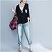 YESNO Women Casual Loose Blouse Tunic Tops QN6TYP9BLACK