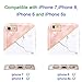 JAHOLAN Pink Geometric White Marble Design Clear Bumper Glossy TPU Soft Rubber Silicone Cover Phone Case Compatible with iPhone 7 iPhone 8 iPhone 6 6S