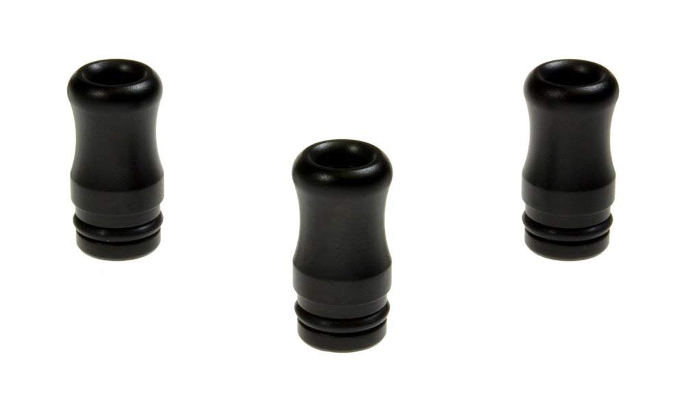 Armerah Stubby 510 Drip Tip e-cig Mouthpiece Short/Aluminium/Solid 3 Pack in Black