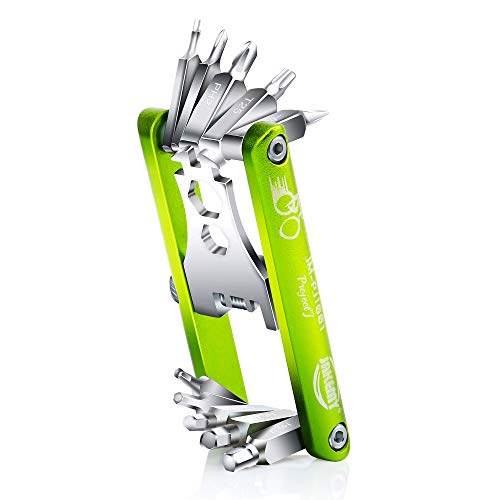 Jakemy Bike Repair Tool Kit - 11-function Bike Multi Tool for Mountain Outdoor Biking and Cycle Repair Chain Tool with Spoke Wrench, Multi Screwdrive with Hex, Phillips - Thumbnail 6