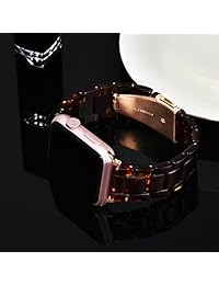 V Moro Compatible iWatch correas 1.496 in Series 4 Mujer   Moda Resina iWatch Band Pulsera Metal Acero Inoxidable Oro Hebilla para iWatch Serie 3 Series 2